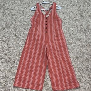 Coral striped jumper boho hippie